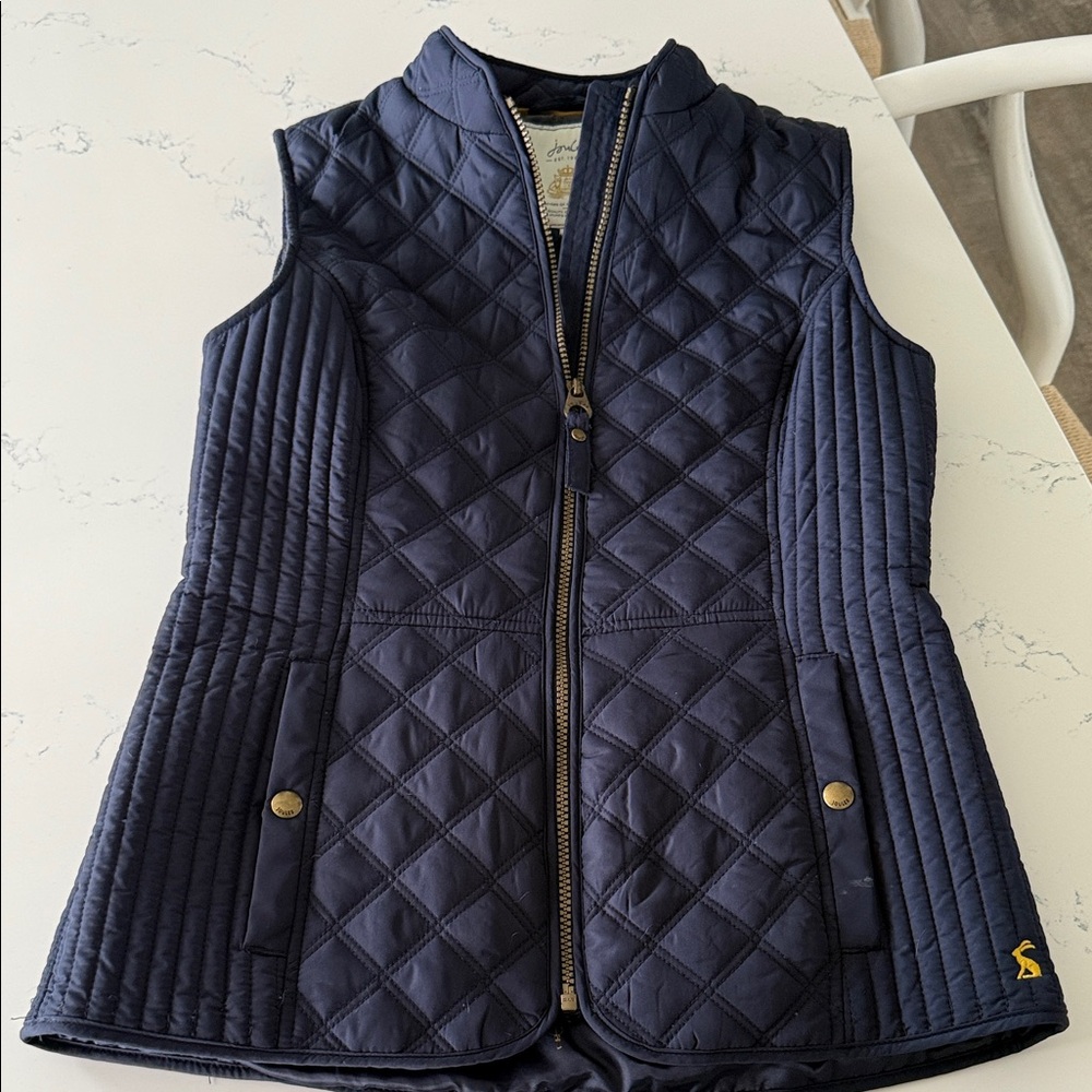 Joules Navy Quilted Outerwear